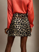 [Leopard] SilkSilky-UK Pure Silk Wrap Skirt 002,