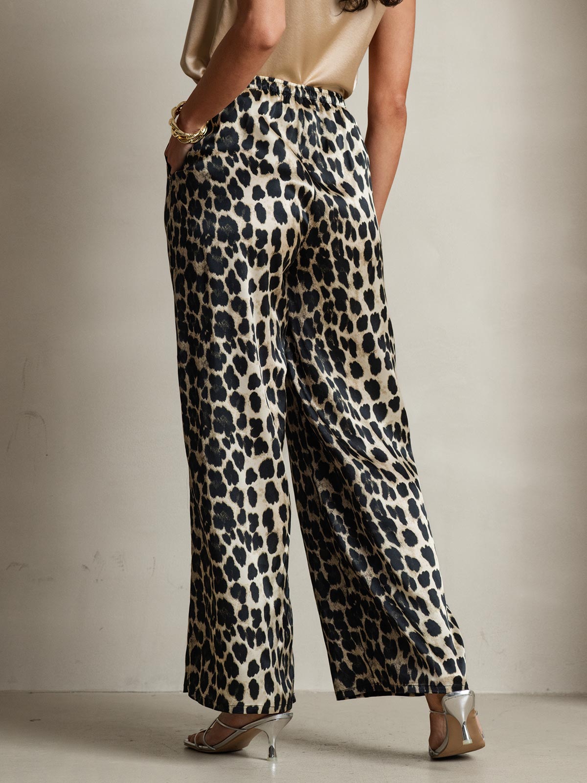 [Leopard] SilkSilky-UK Pure Silk Womens Pants 002
