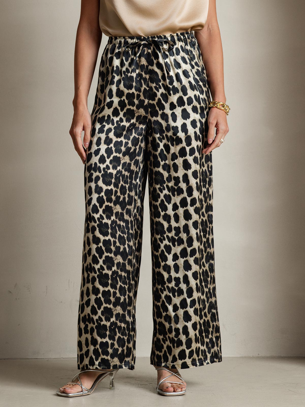 [Leopard] SilkSilky-UK Pure Silk Womens Pants 003