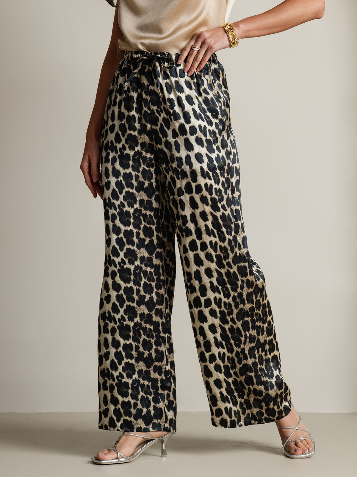 [Leopard] SilkSilky-UK Pure Silk Womens Pants 005