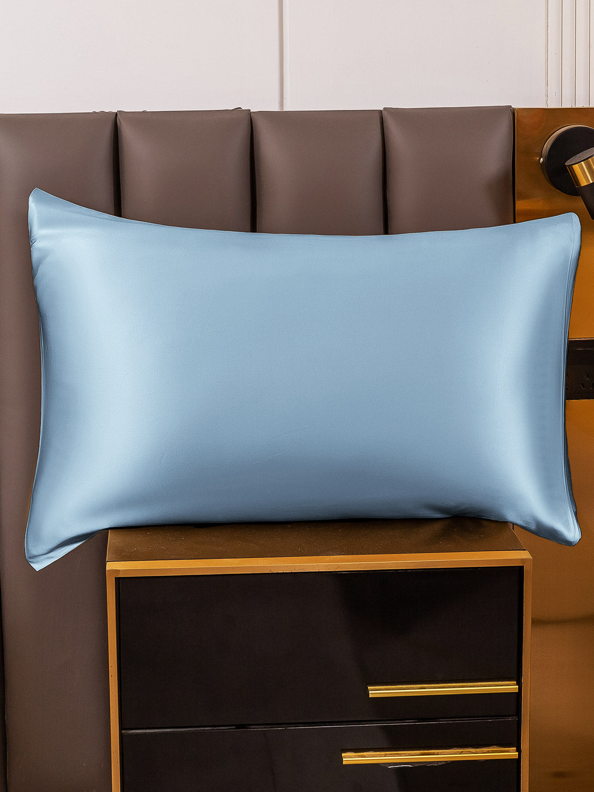 [Light Blue] SilkSilky-UK 19Momme Pure Silk Pillowcase 001