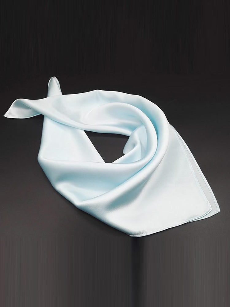 [Light Blue] SilkSilky-UK Pure Silk Scarf 004