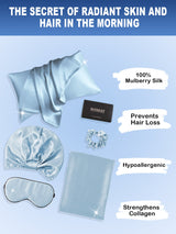 [Light Blue] SilkSilky-UK 19Momme Pillowcase Set 002