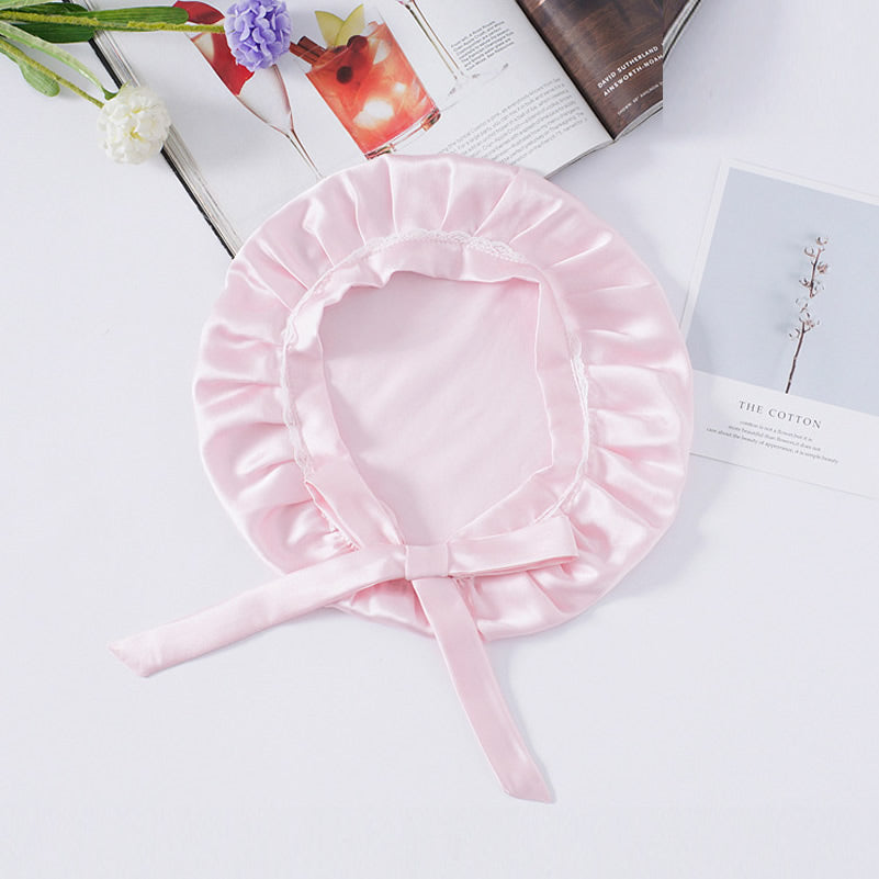 [Light Pink] SilkSilky-UK Pure Silk Sleep Cap 003