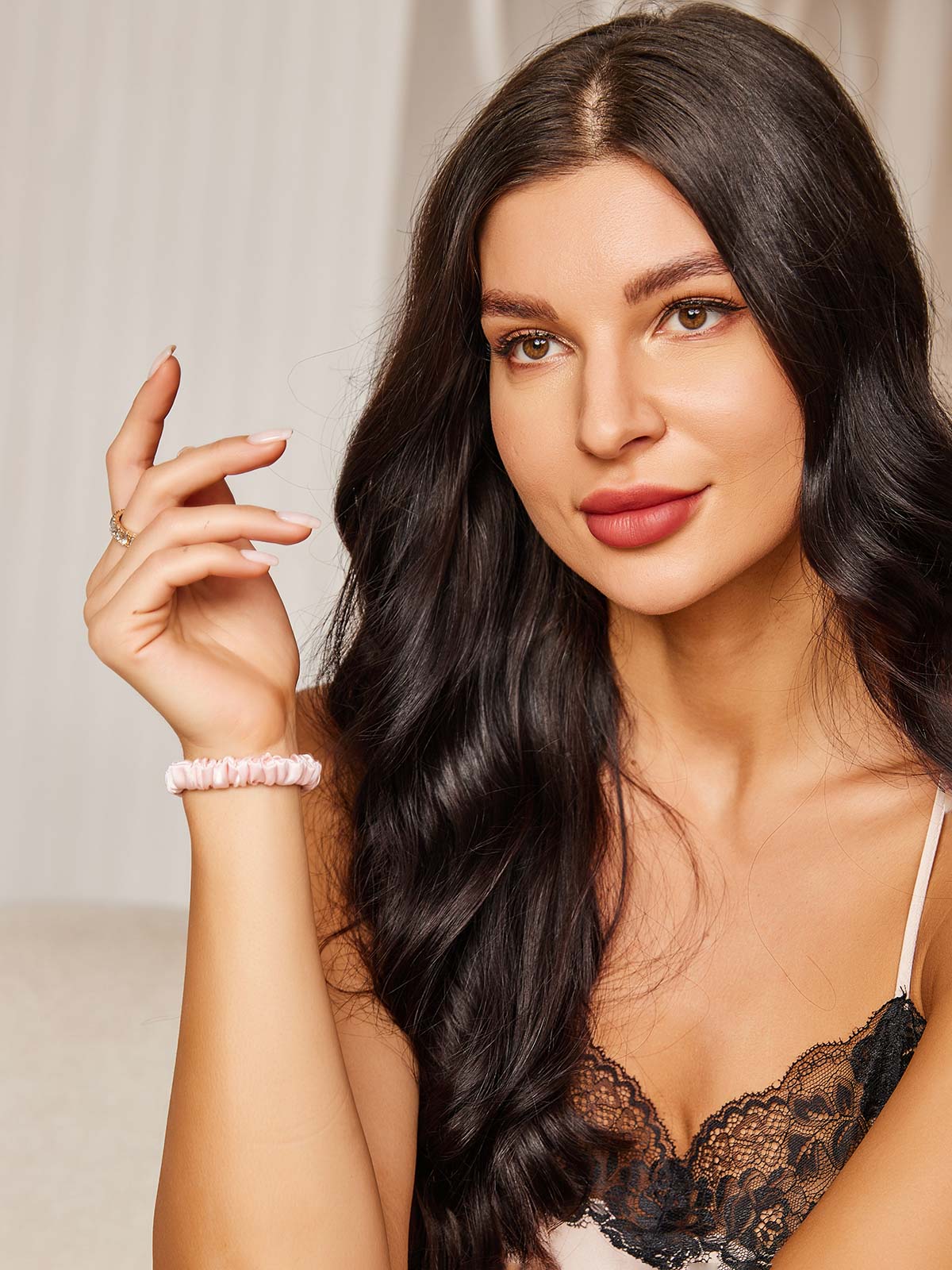 [Light Pink] SilkSilky-UK Scrunchie 003