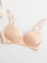 [Light Yellow] SilkSilky-UK Silk Jersey Bra 005