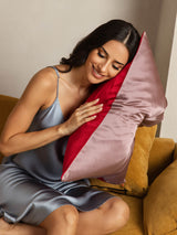 [MauveOrchid+Wine] SilkSilky-UK 19Momme Pure Silk Pillowcase 002