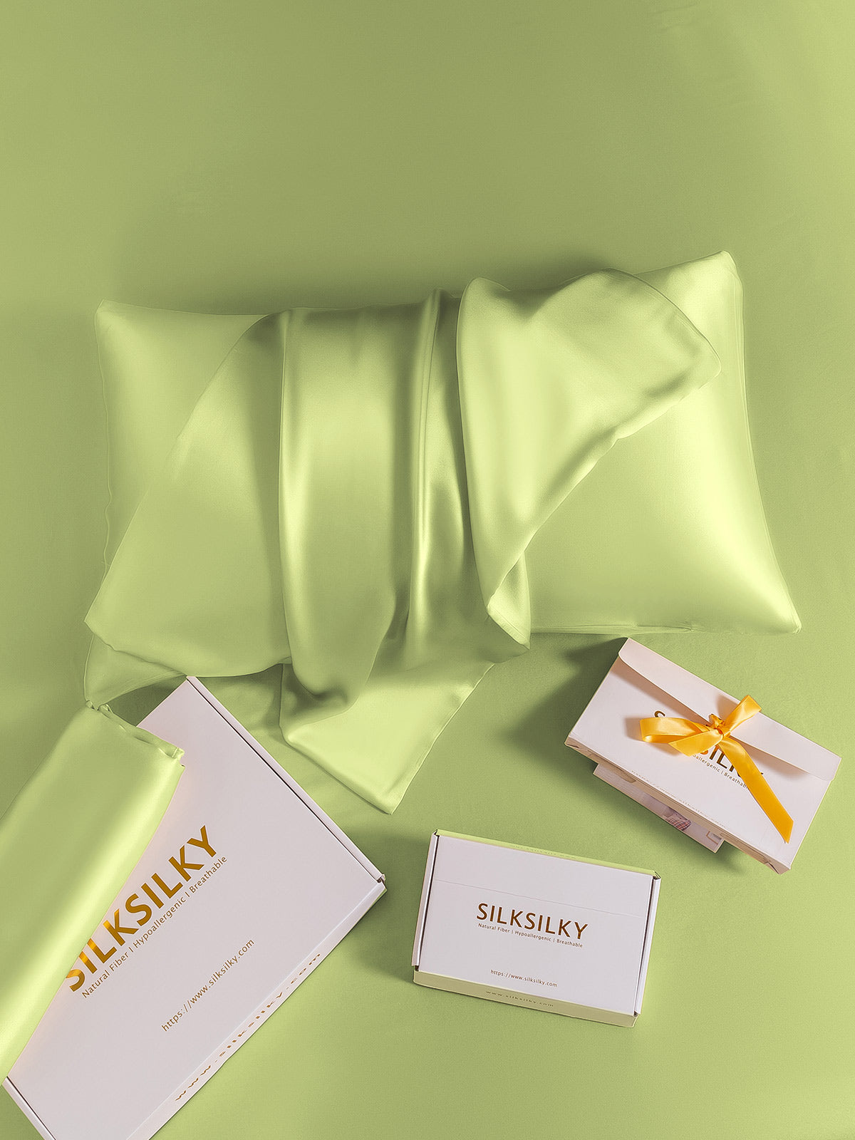[Mint Green] SilkSilky-UK 19Momme Pure Silk Pillowcase 008
