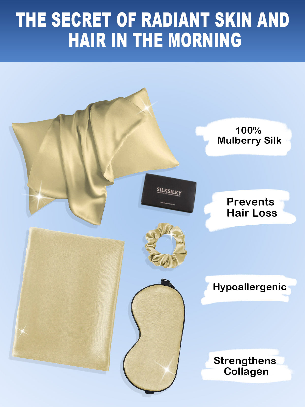 [Mint Green] SilkSilky-UK 19Momme Pure Silk Pillowcase Set 002