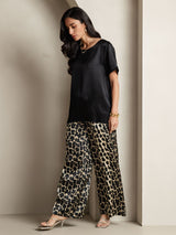 [Multi] SilkSilky-UK Pure Silk Short Sleeve Round Neck Women's Pyjamas 008