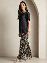 [Multi] SilkSilky-UK Pure Silk Short Sleeve Round Neck Women's Pyjamas 009