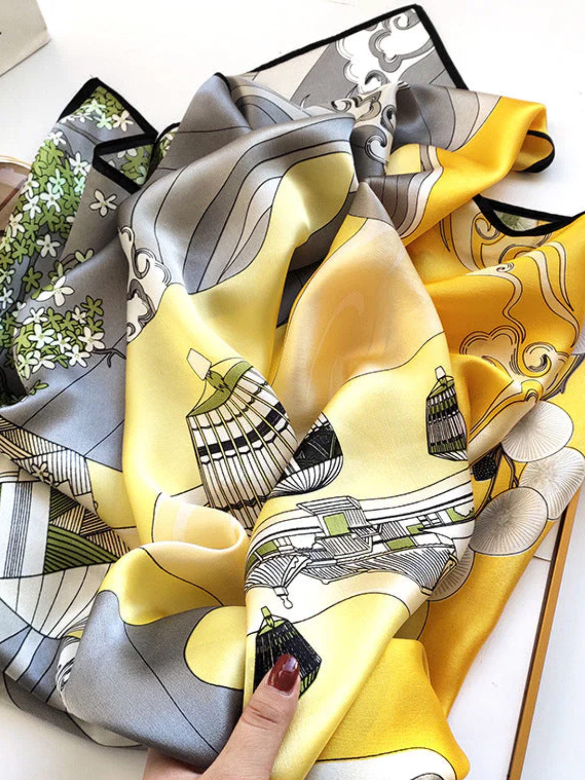 [P008] SilkSilky-UK Pure Silk Scarf 002