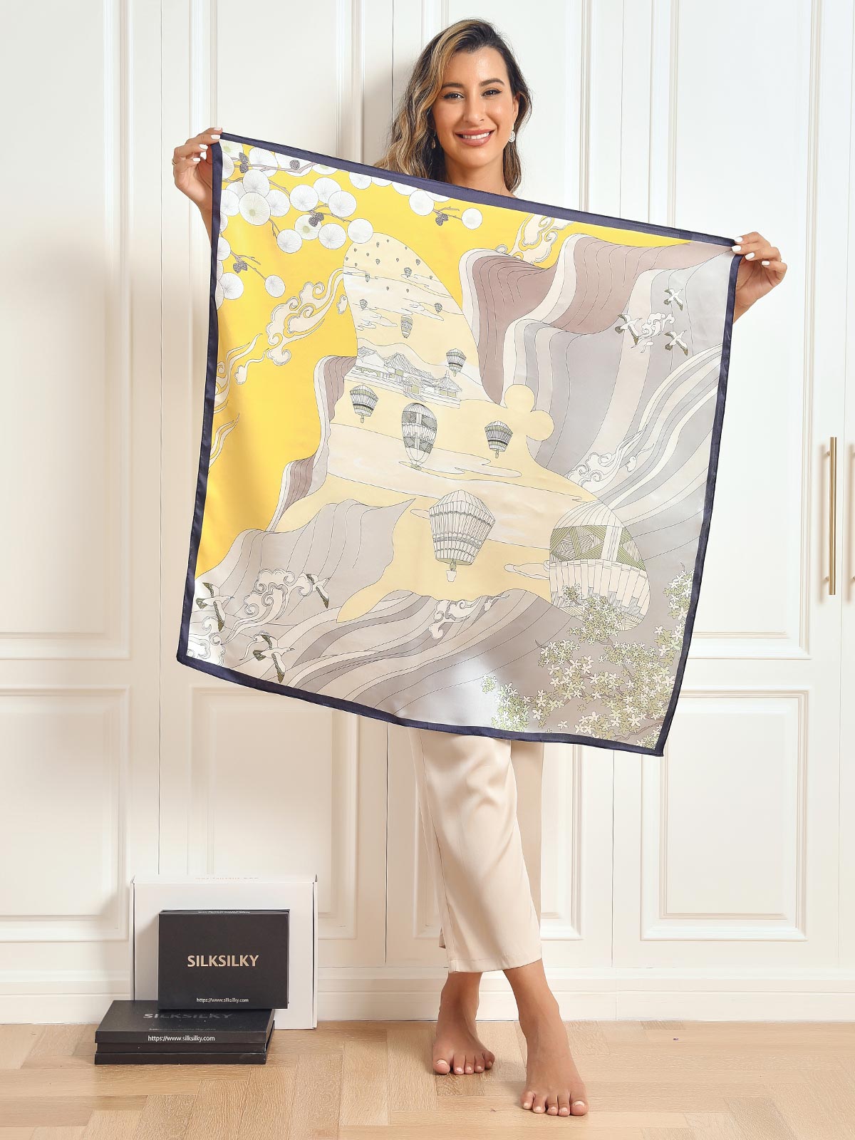[P008] SilkSilky-UK Pure Silk Scarf 004