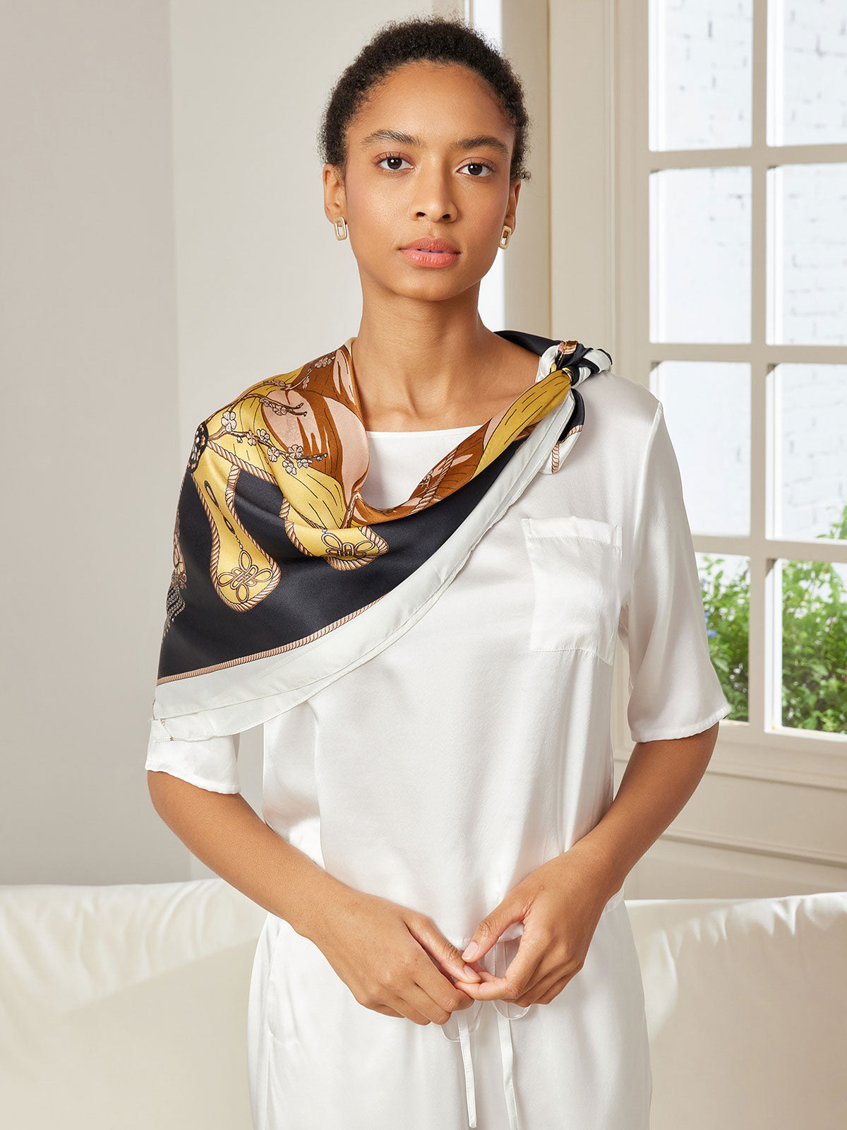[P010] SilkSilky-UK Pure Silk Scarf 002