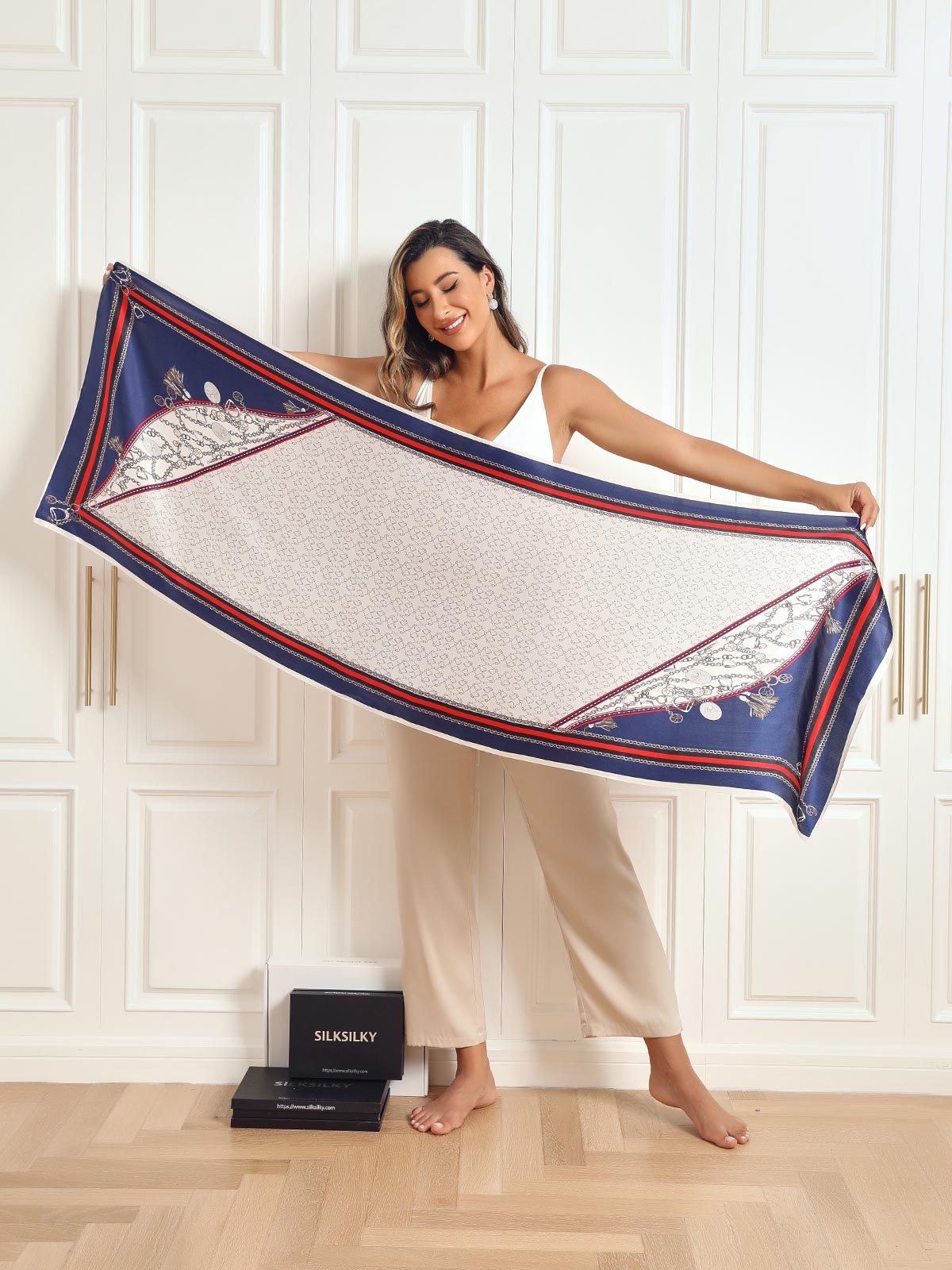 [P024] SilkSilky-UK Pure Silk Scarf 005