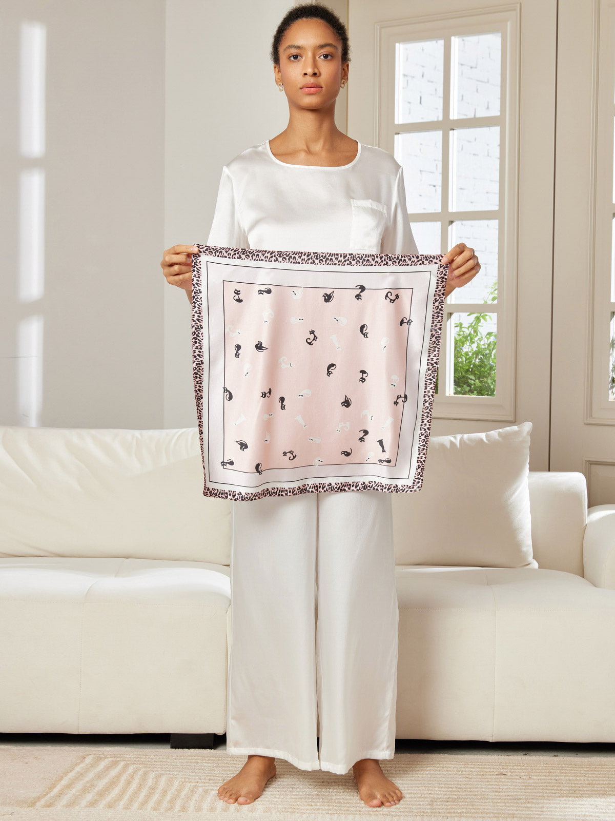 [P032] SilkSilky-UK Pure Silk Scarf 002