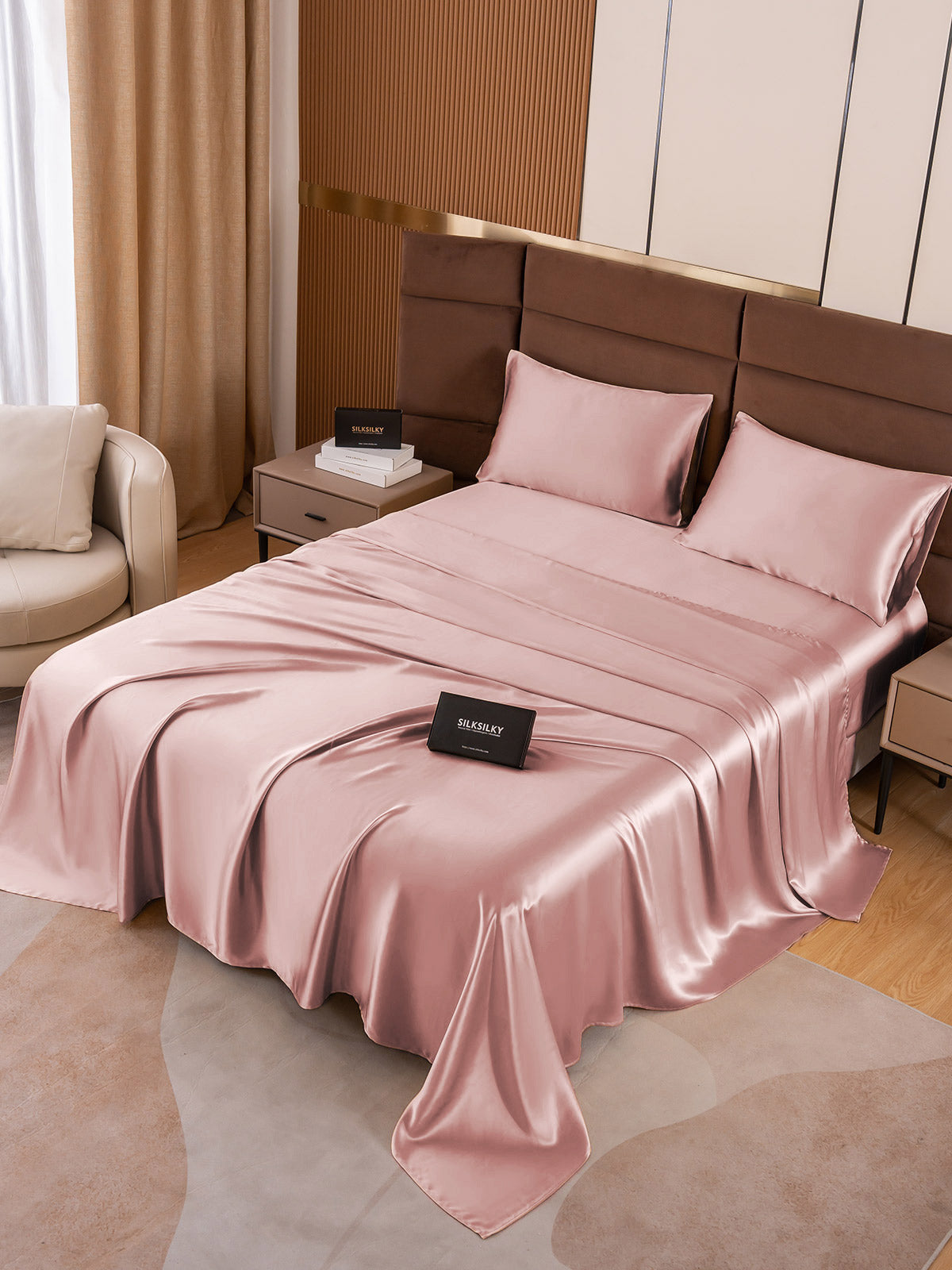 [Pale Mauve] SilkSilky-UK 19Momme Pure Silk Sheet 001