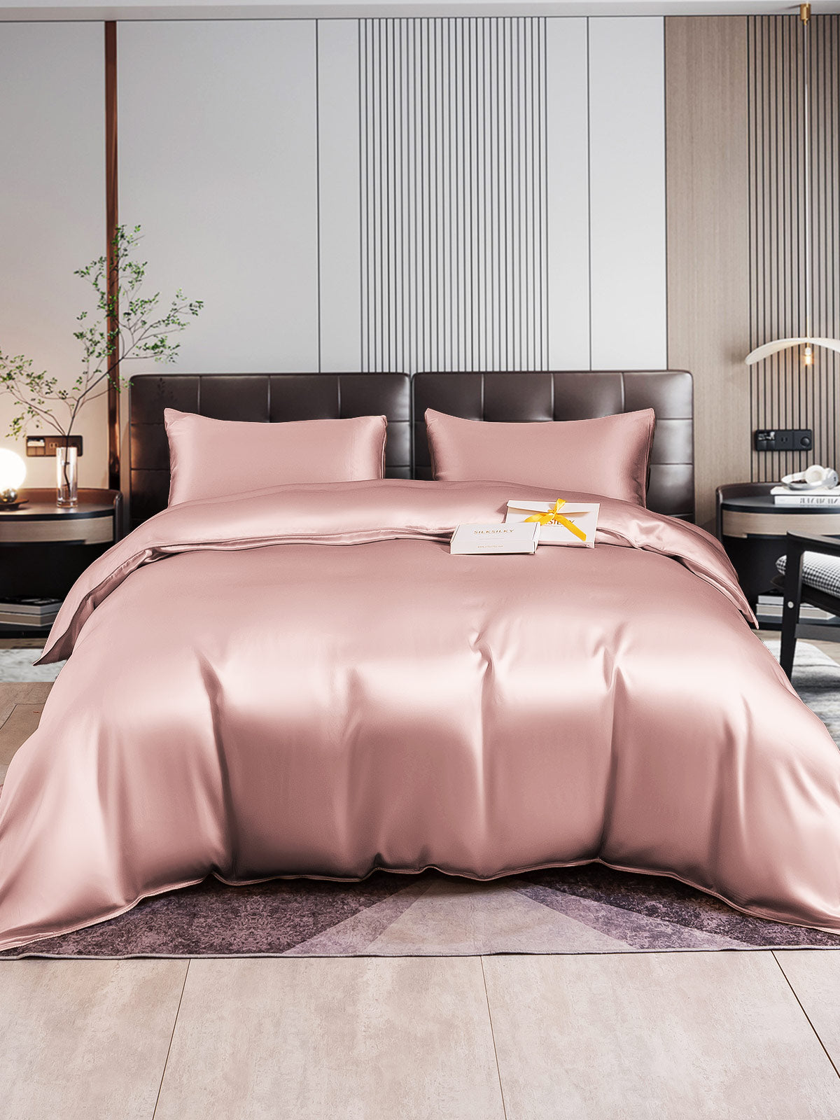 [Pale Mauve] SilkSilky-UK 22Momme Pure Silk Bedding Set 001
