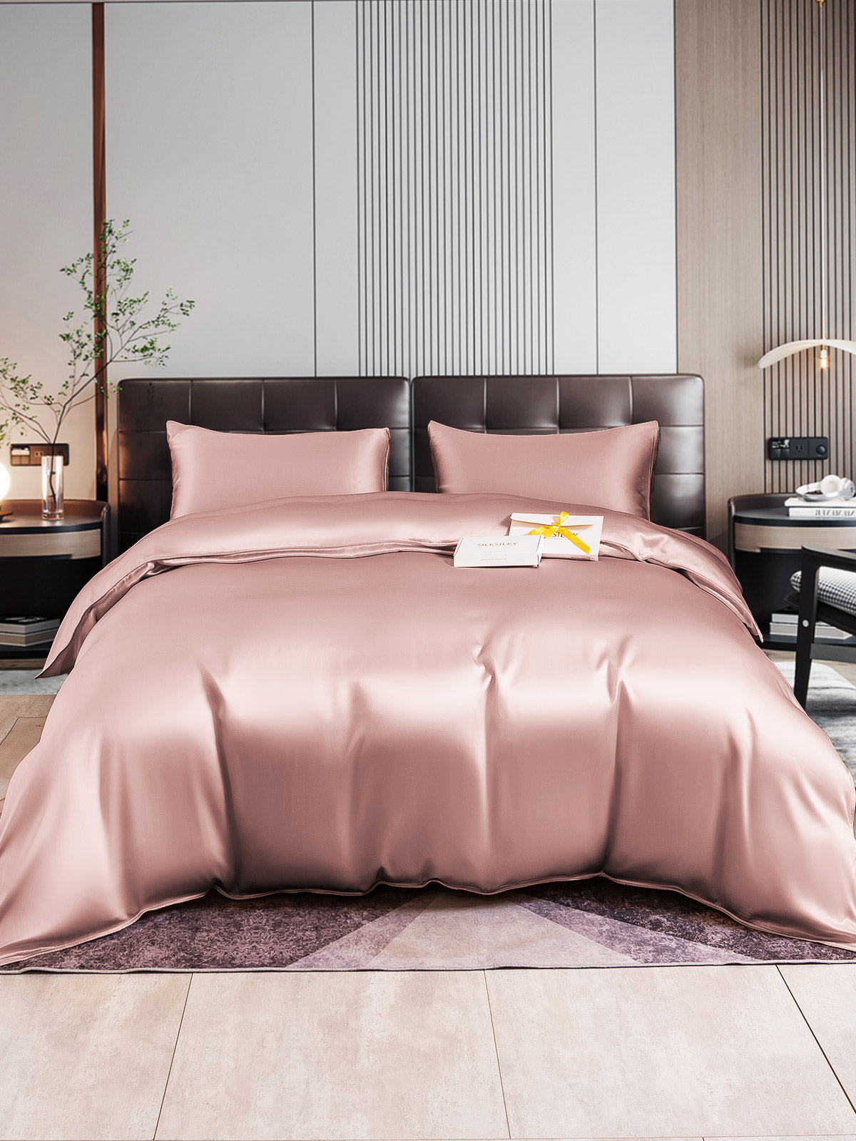 [Pale Mauve] SilkSilky-UK 22Momme Pure Silk Bedding Set 001