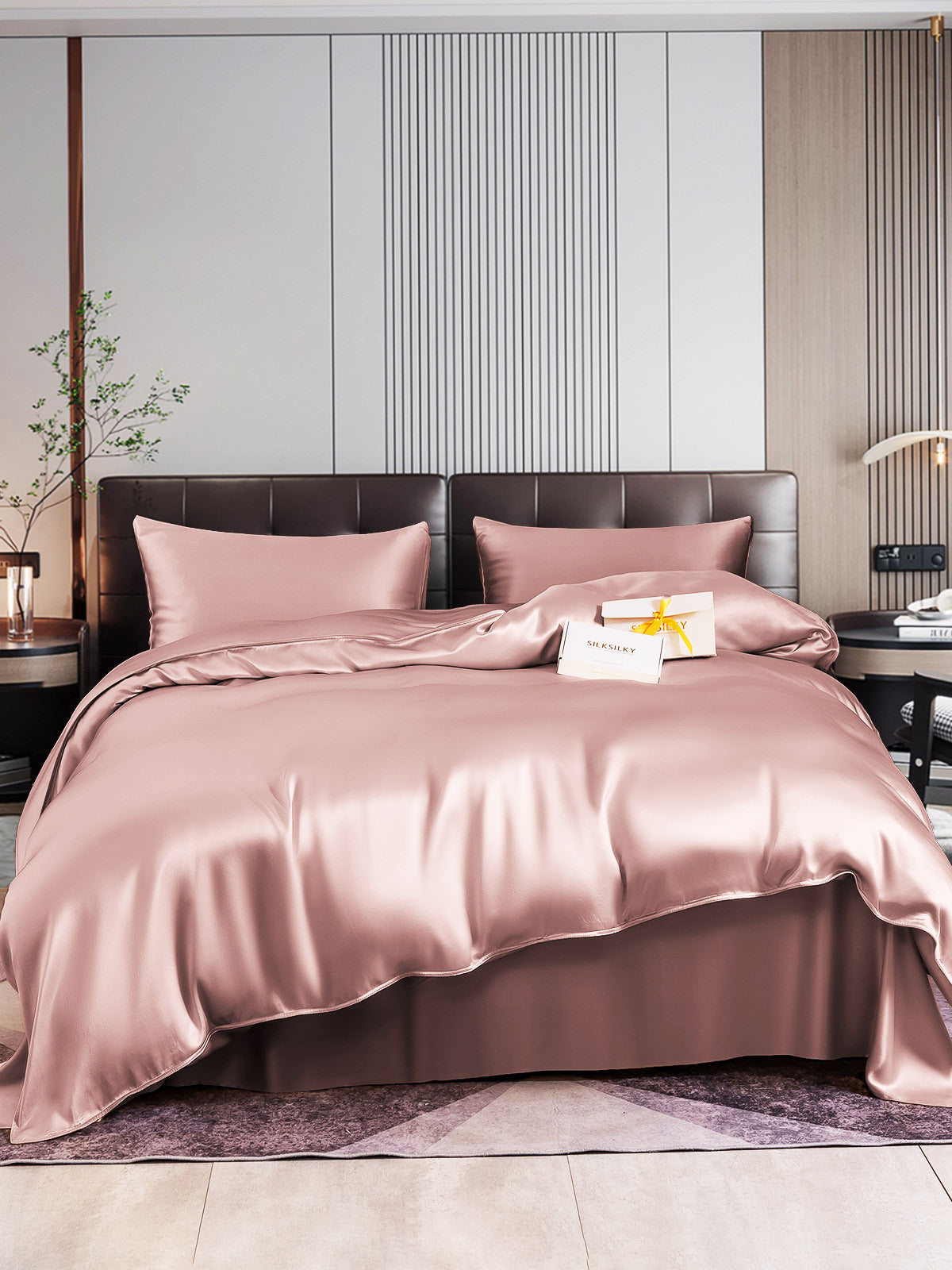 [Pale Mauve] SilkSilky-UK 22Momme Pure Silk Bedding Set 002