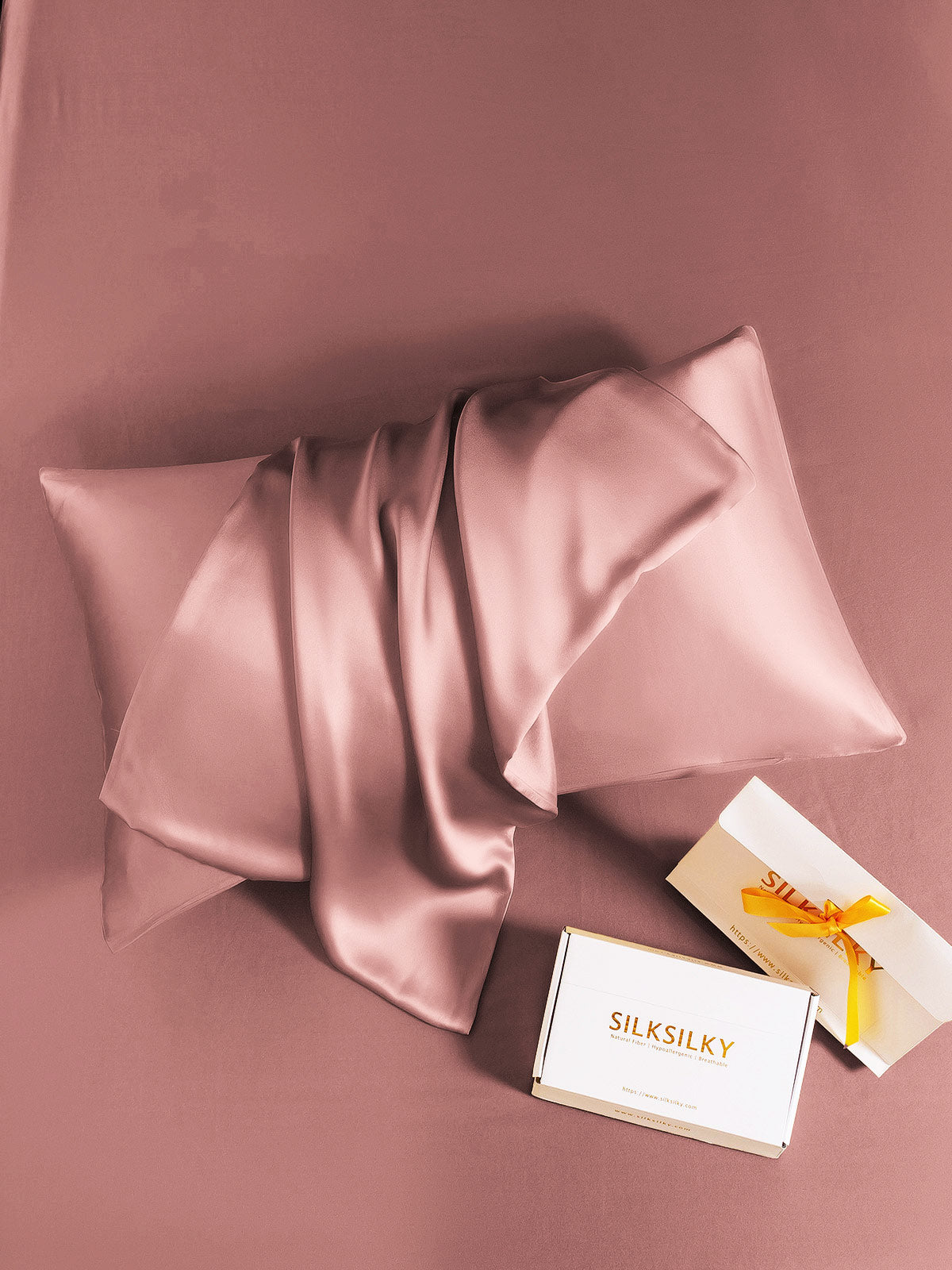 [Pale Mauve] SilkSilky-UK 30Momme Pure Silk Pillowcase 004