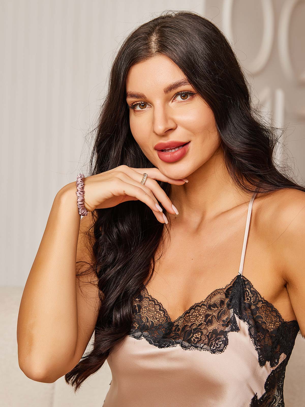 [Pale Mauve] SilkSilky-UK Scrunchie 002