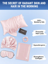 [Pink] SilkSilky-UK 19Momme Pure Silk Pillowcase Set 002