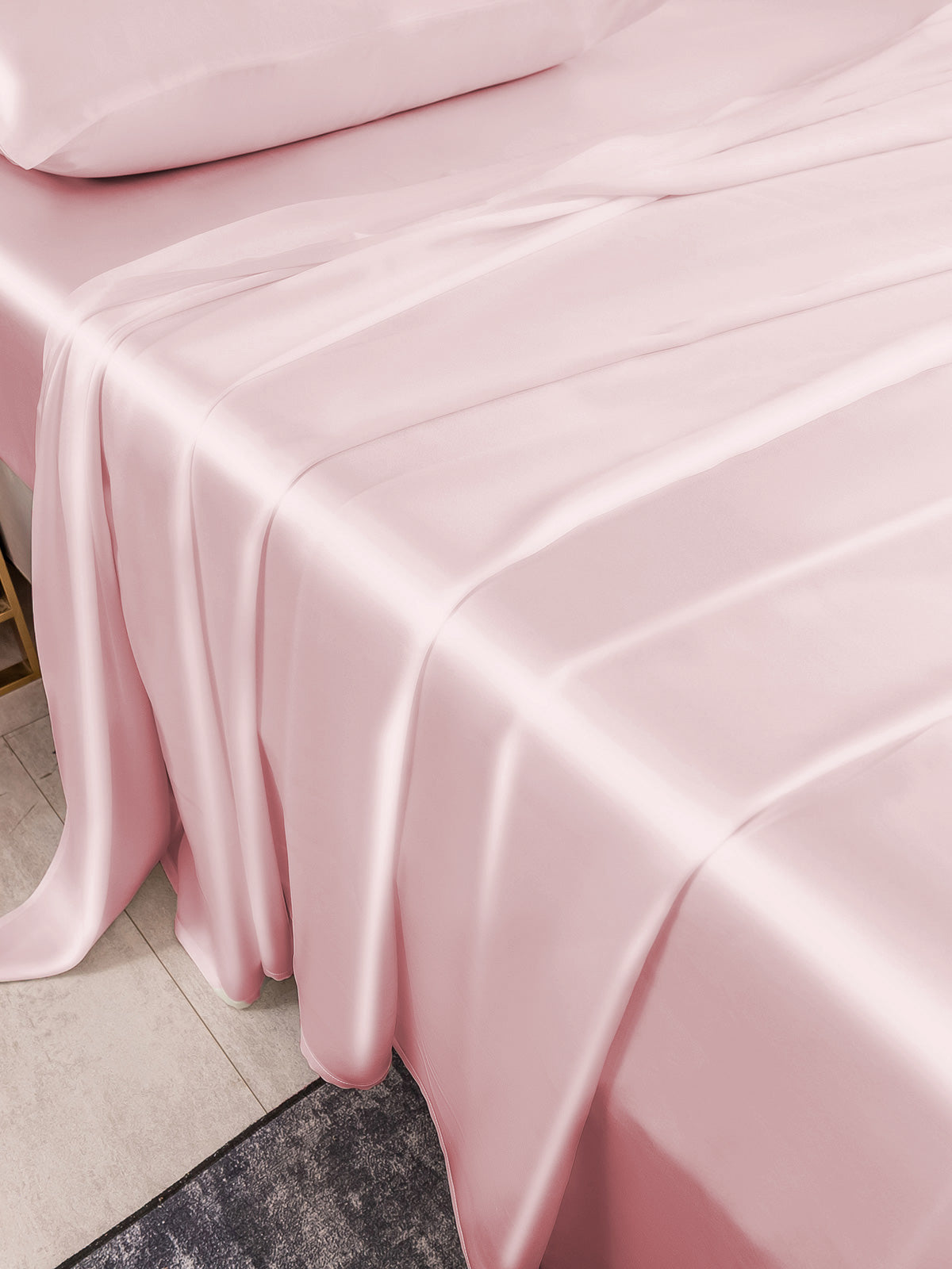 [Pink] SilkSilky-UK 19Momme Pure Silk Sheet 003