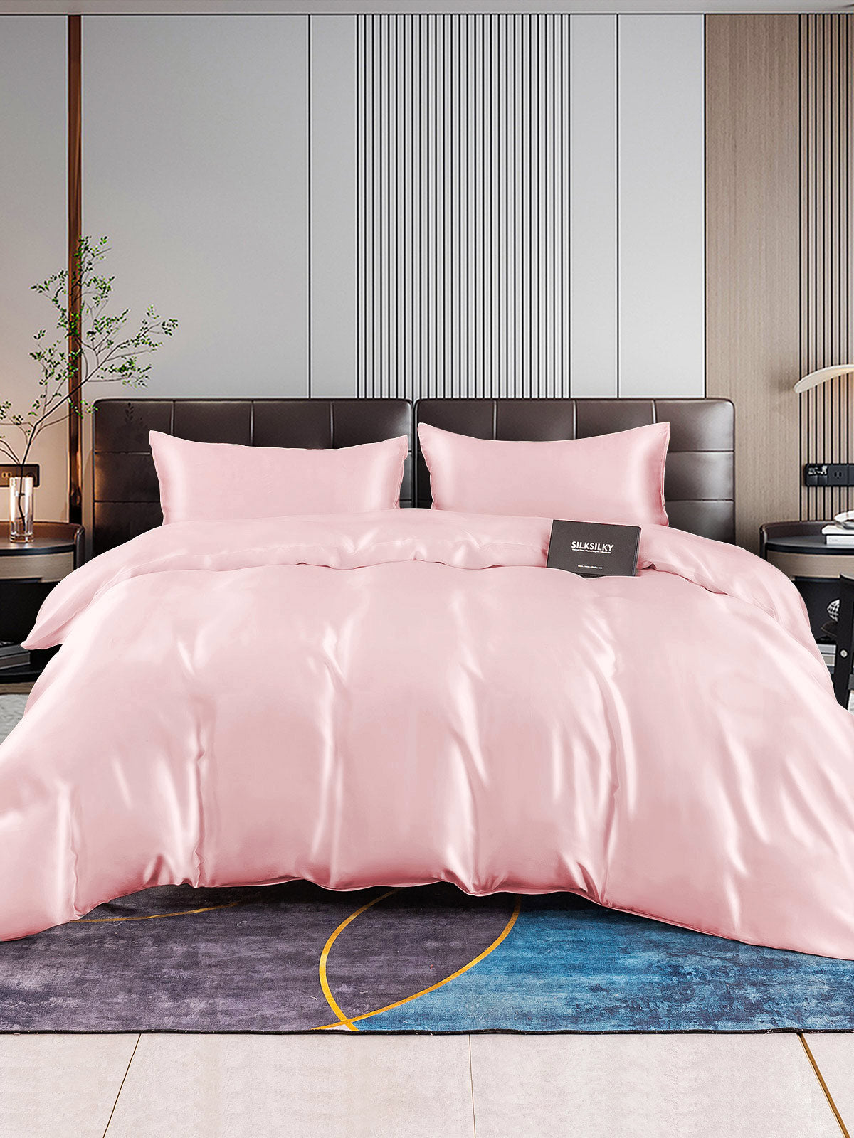 [Pink] SilkSilky-UK 22Momme Pure Silk Bedding Set 001