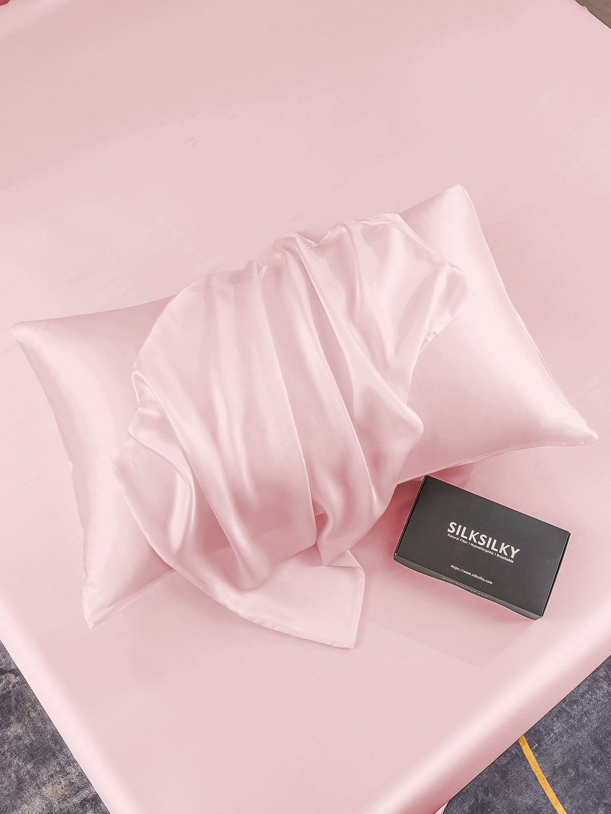[Pink] SilkSilky-UK 22Momme Pure Silk Pillowcase 001