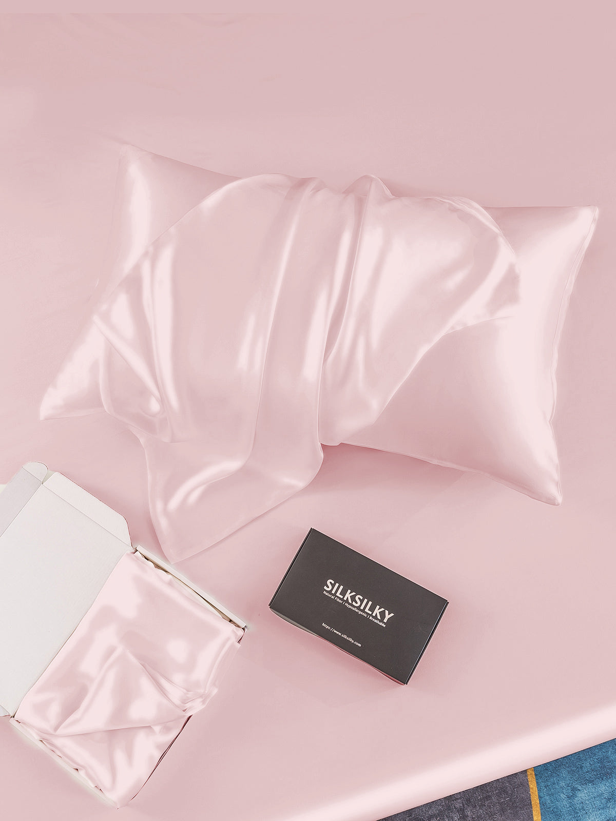 [Pink] SilkSilky-UK 22Momme Pure Silk Pillowcase 005