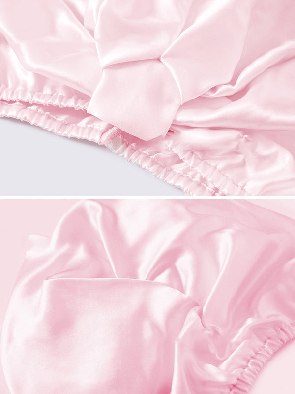 [Pink] SilkSilky-UK Pure Silk Sleep Cap 004