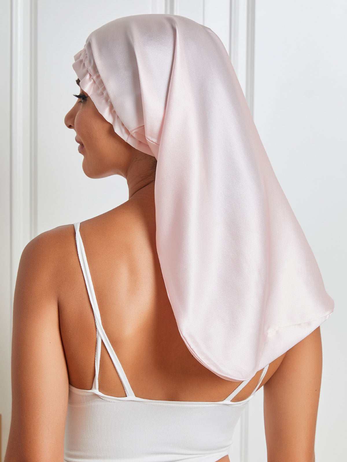 [Pink] SilkSilky-UK Pure Silk Sleep Cap 002