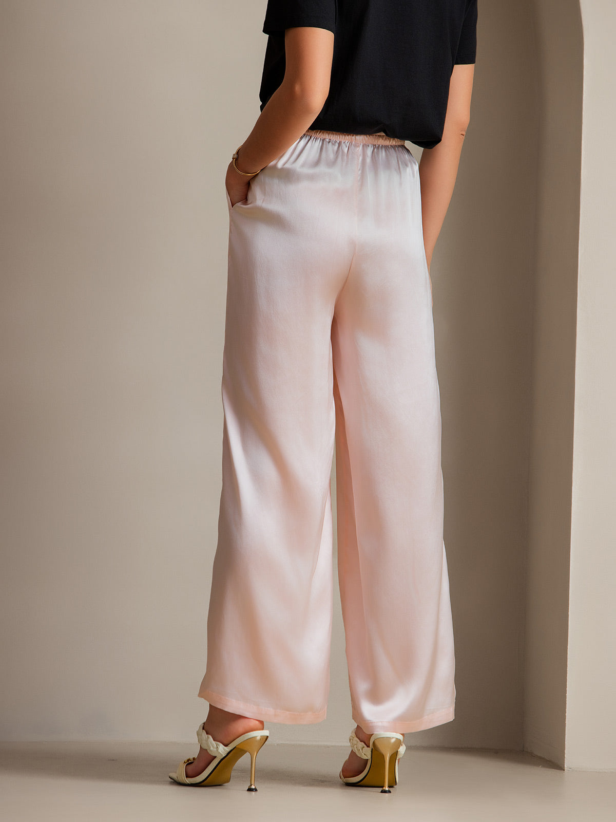 [Pink] SilkSilky-UK Pure Silk Womens Pants 002
