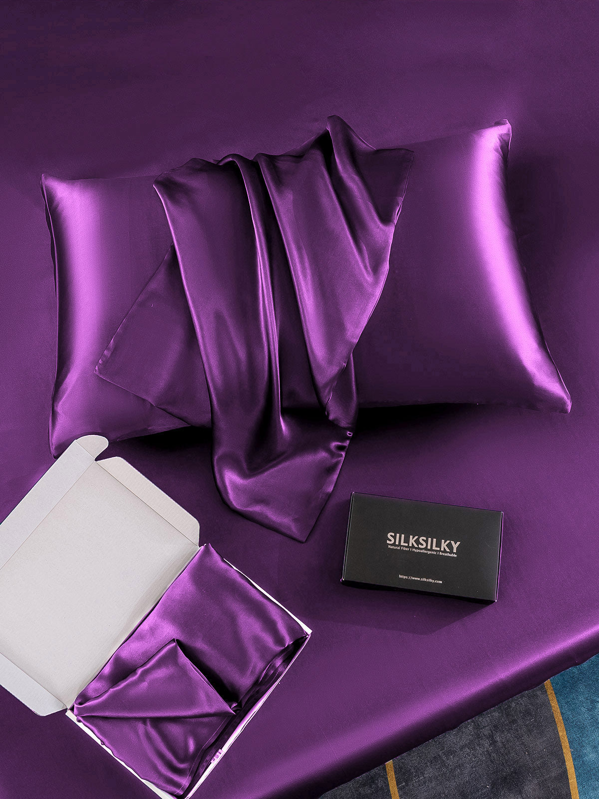 [Purple] SilkSilky-UK 19Momme Pure Silk Pillowcase 007