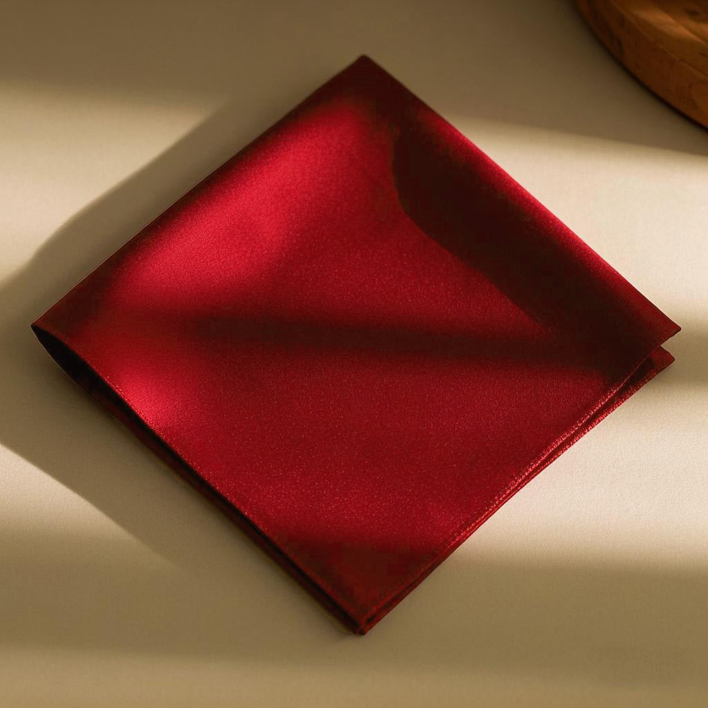 [Red] SilkSilky-UK Pure Silk Scarf 003