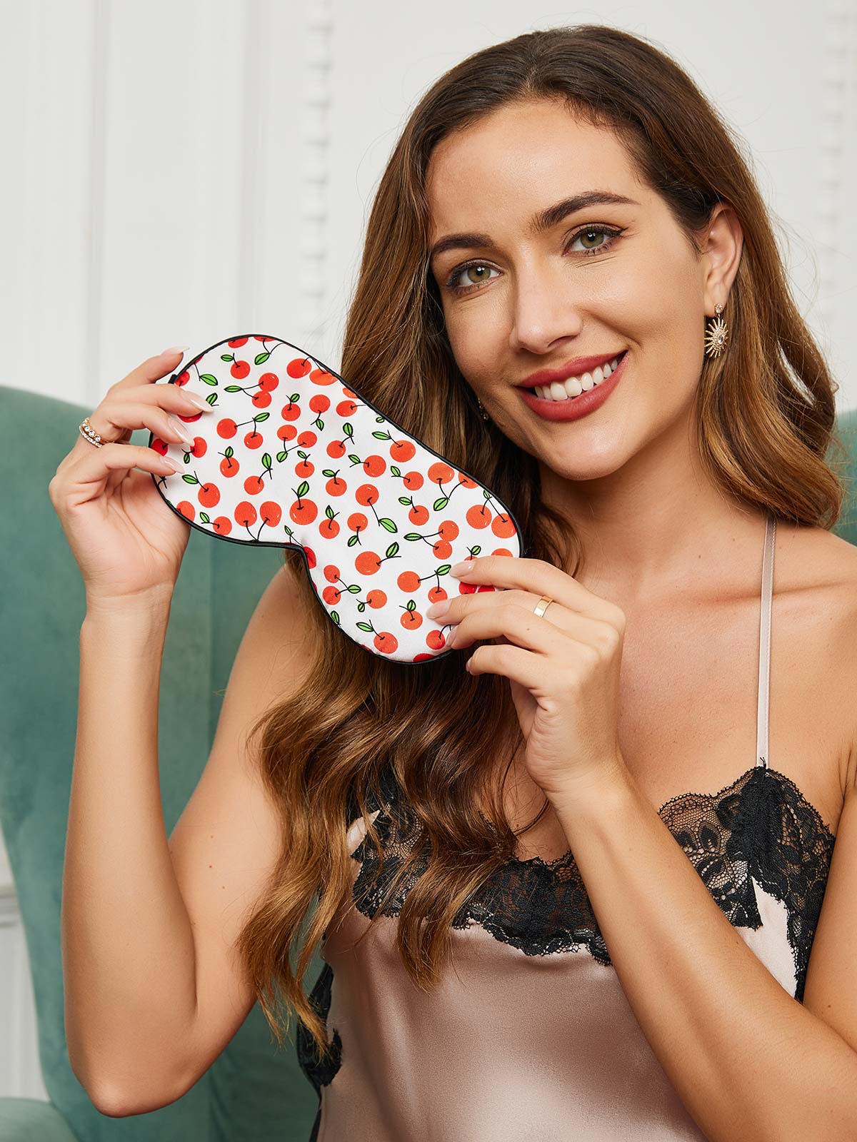 [Rose Red] SilkSilky-UK 19Momme Eye Mask 001