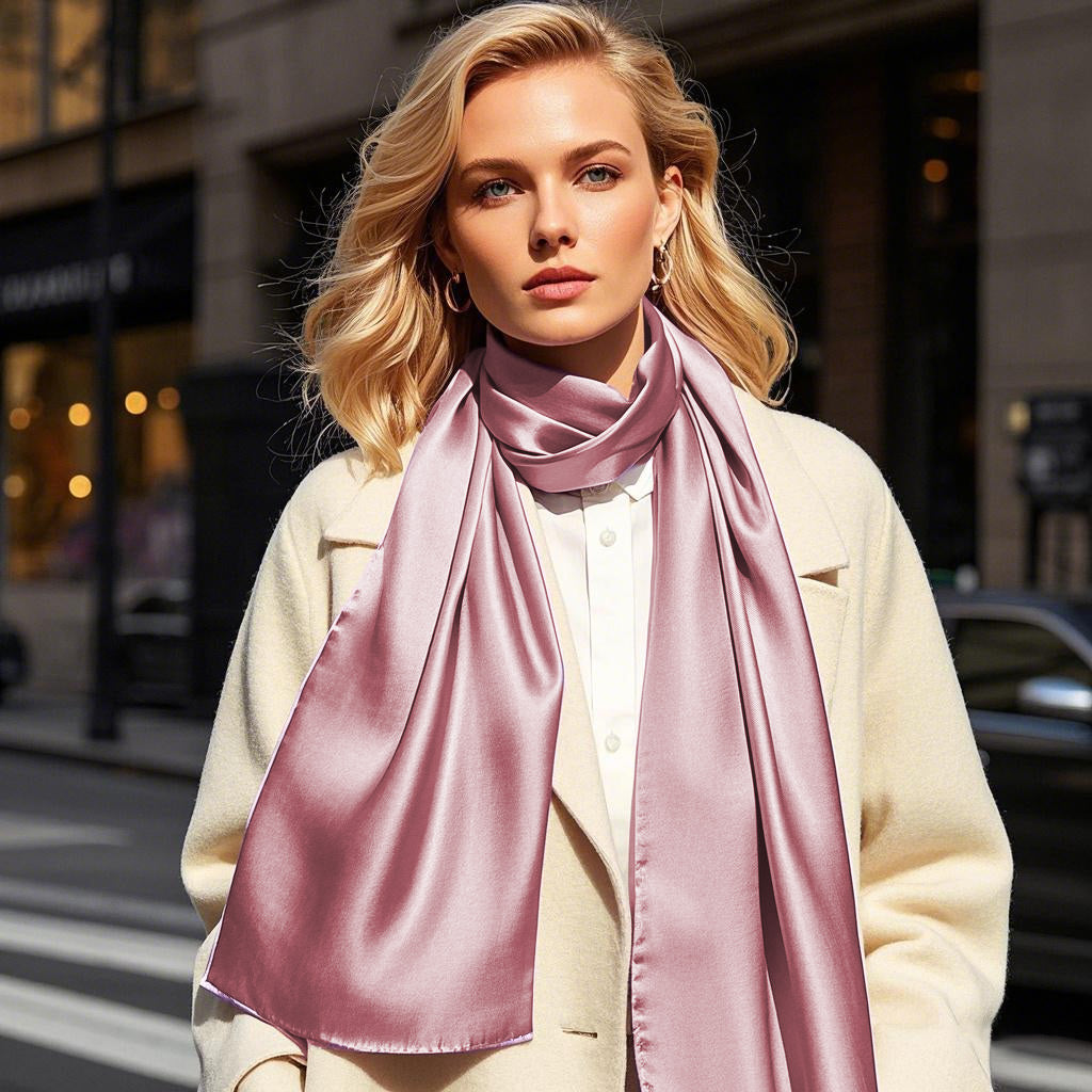 SilkSilky-UK Pure Silk Scarf Lavender 002