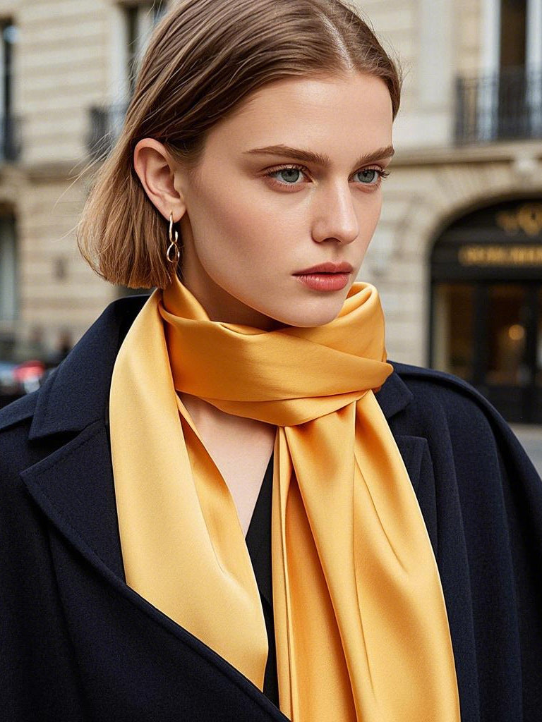 [Champagne] SilkSilky-UK Scarf 001
