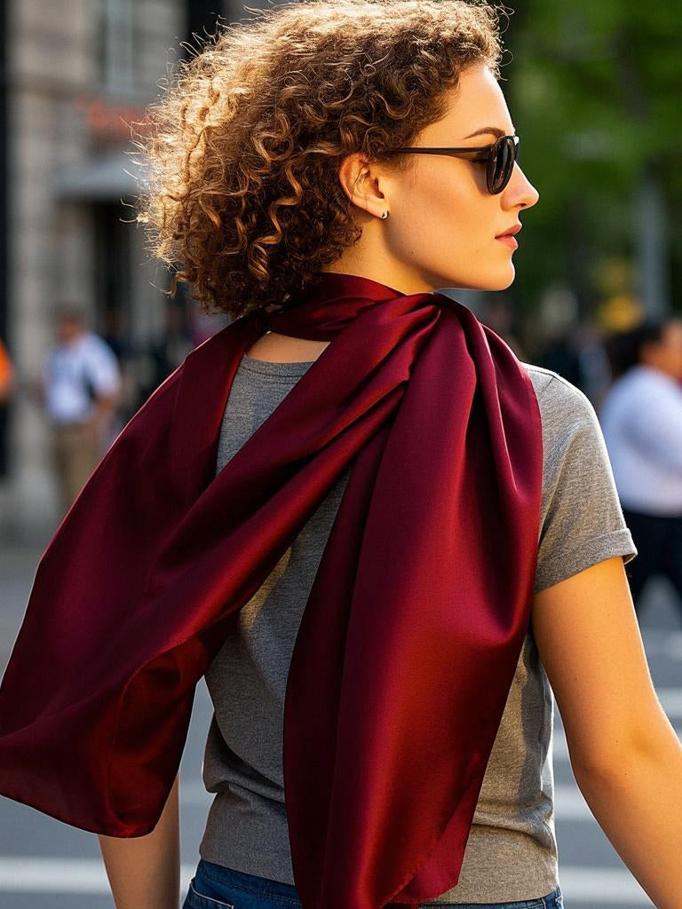 [Wine] SilkSilky-UK Scarf 001