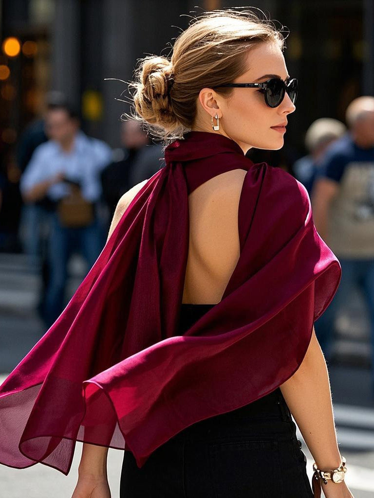 [Wine] SilkSilky-UK Scarf 002