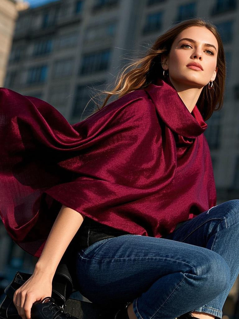 [Wine] SilkSilky-UK Scarf 003