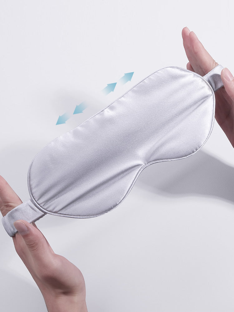 [Silver] SilkSilky-UK 19Momme Pure Silk Eye Mask 006