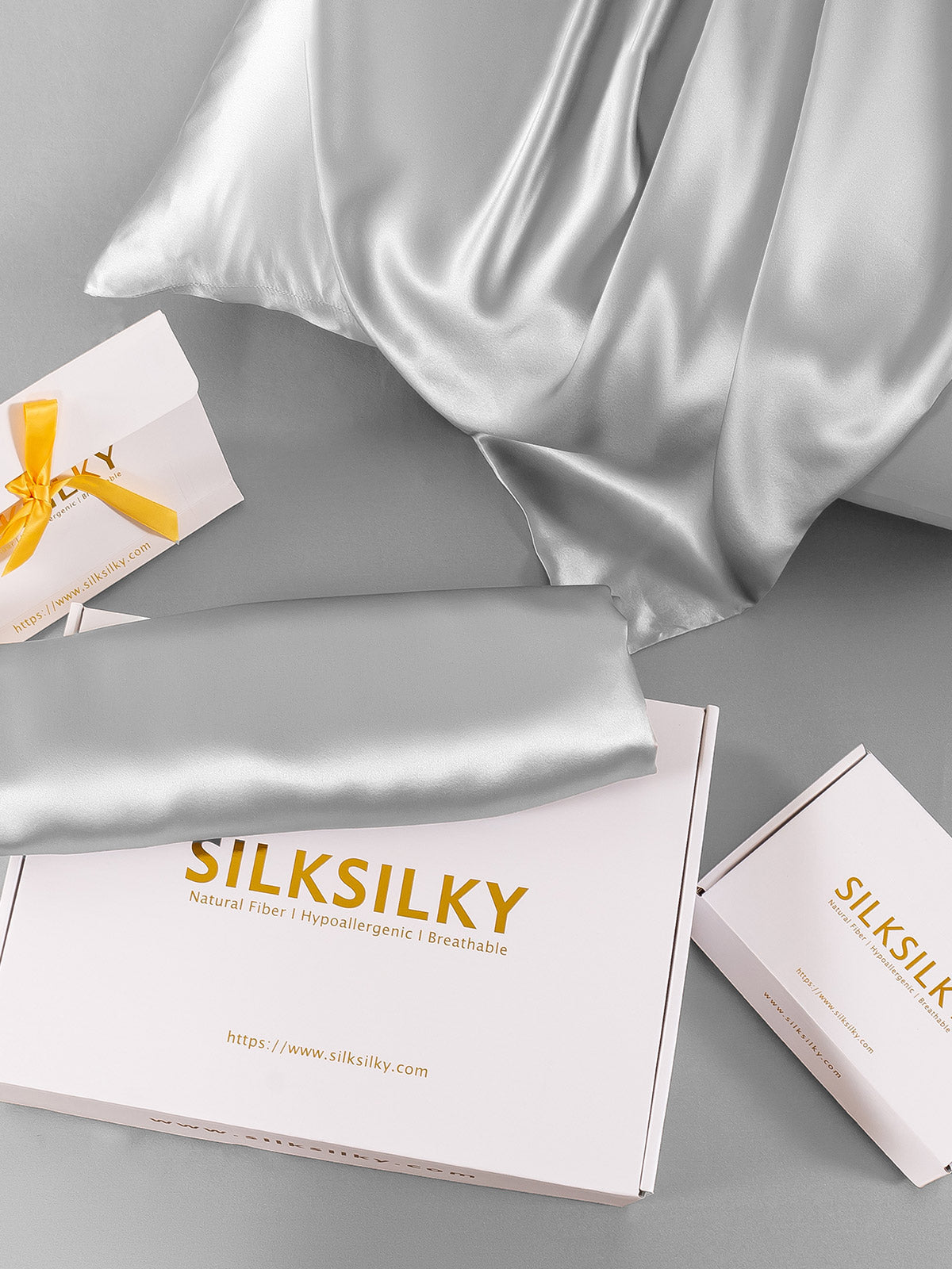 [Silver] SilkSilky-UK 19Momme Pure Silk Pillowcase 006