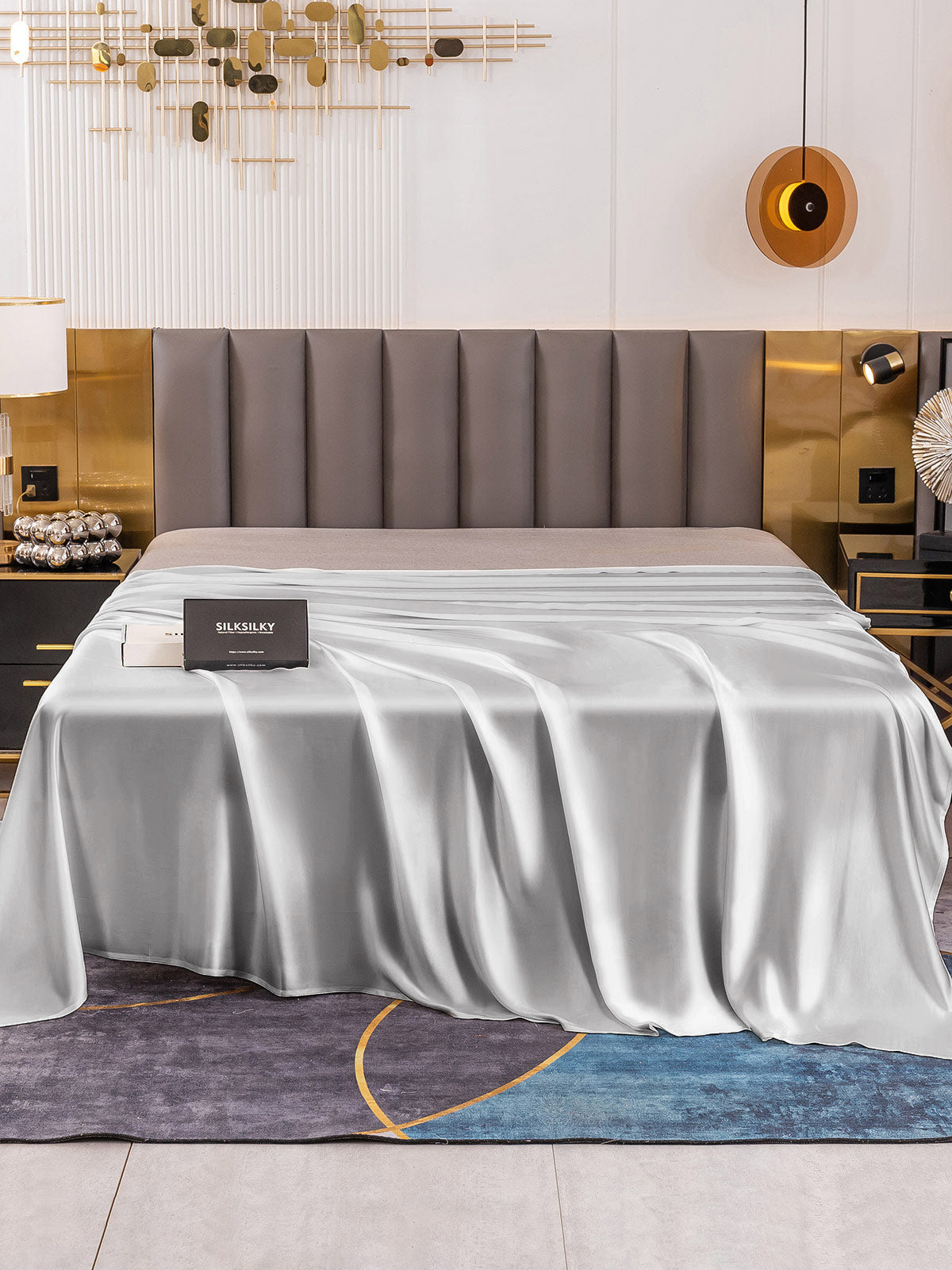 [Silver] SilkSilky-UK 19Momme Pure Silk Sheet 002