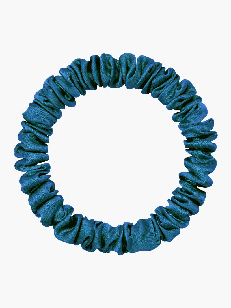 [Teal] SilkSilky-UK 19Momme Pure Silk Scrunchie 004