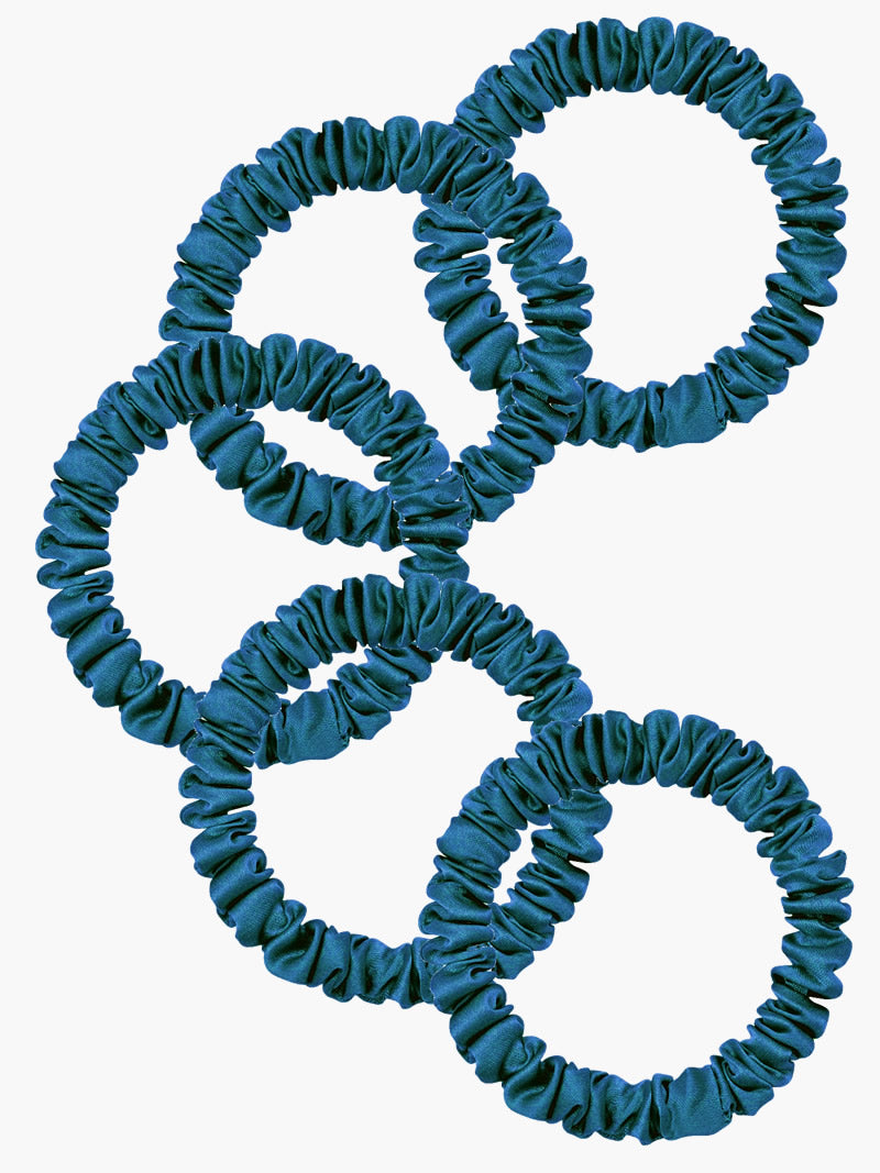 [Teal] SilkSilky-UK 19Momme Pure Silk Scrunchie 004