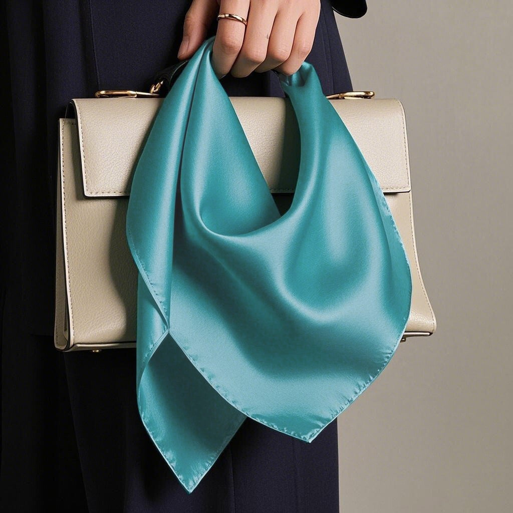 [Teal] SilkSilky-UK Pure Silk Scarf 003