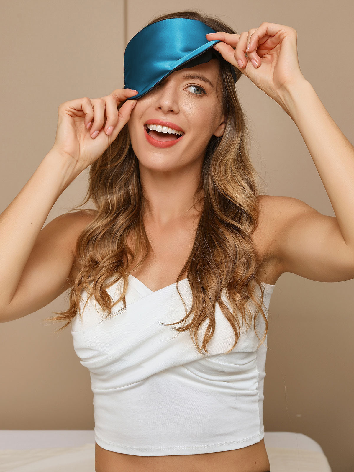 [Teal] SilkSilky-UK 19Momme Pure Silk Eye Mask 003