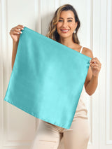 [Teal] SilkSilky-UK Scarf 008